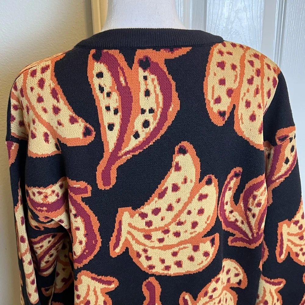 NWOT Banana Fruit Pattern Cardigan Sweater - Picture 6 of 11